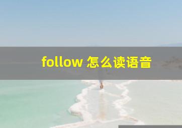 follow 怎么读语音